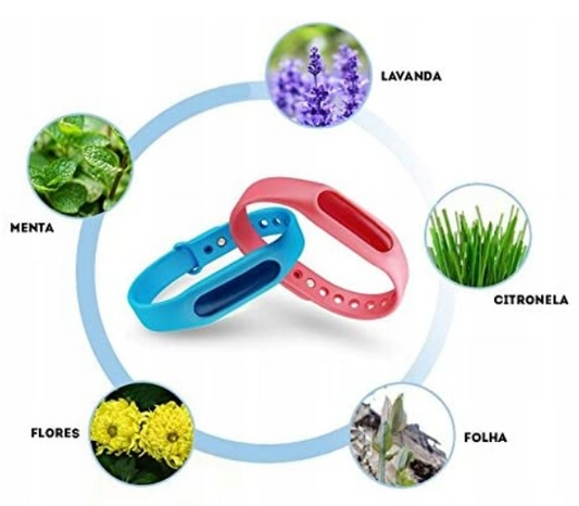 Pulsera repelente de mosquitos e insectos